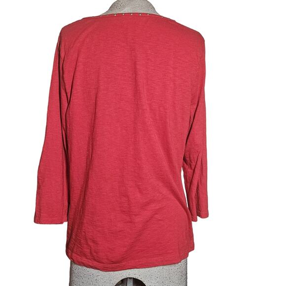 Chicos Red Casual Top Size Medium - Picture 2 of 3